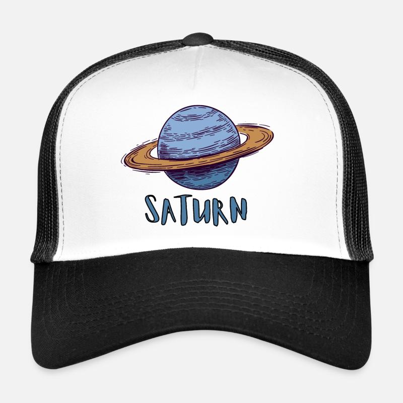 Saturne - Casquette trucker  - blanc/noir