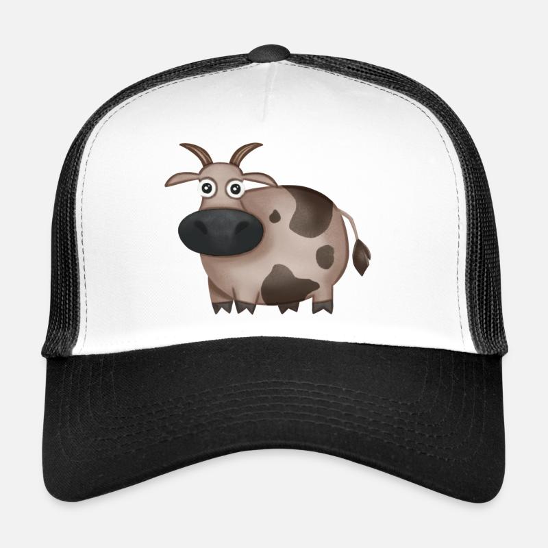 Vache - Casquette trucker  - blanc/noir