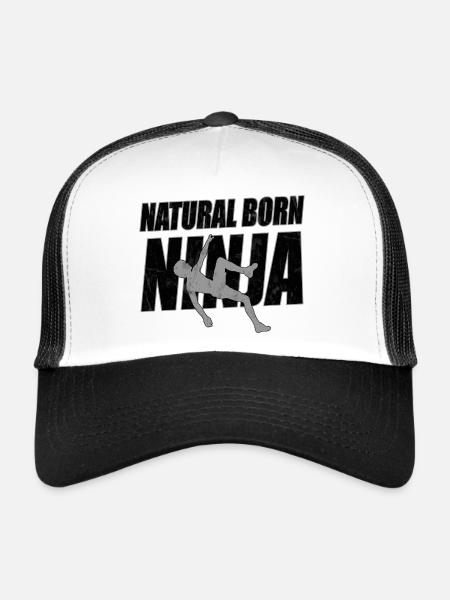 Natural Born Ninja - Trucker Cap - white/black - Front