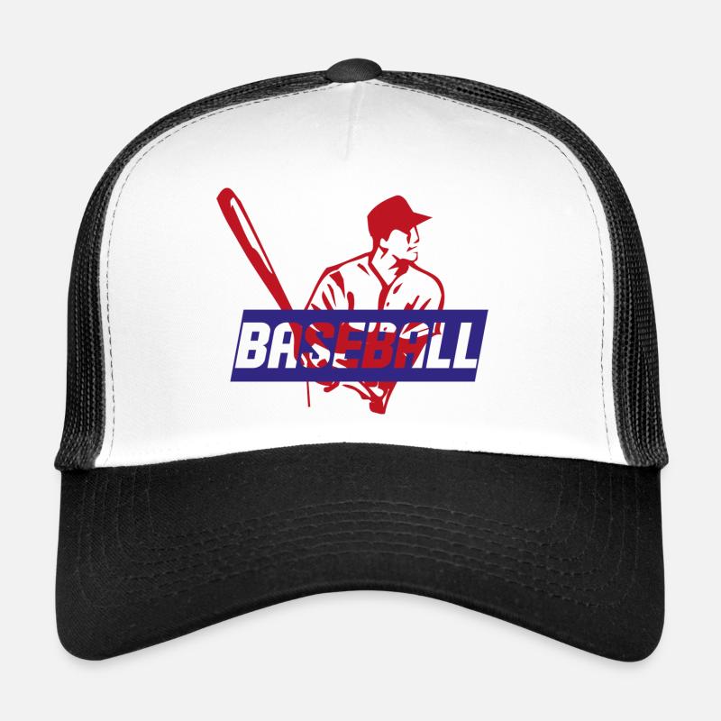 Baseball - Trucker Cap - Weiß/Schwarz