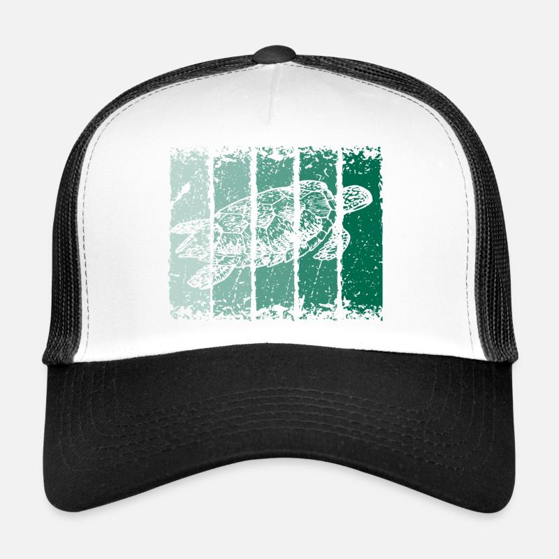 Schildkröte - Trucker Cap - Weiß/Schwarz