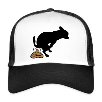 shit dog shit - Trucker Cap - white/black - Front