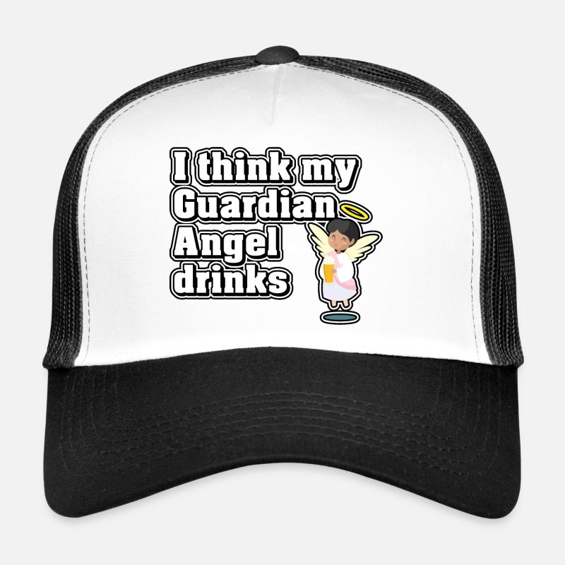 Je crois que mon ange gardien boit Casquette trucker 