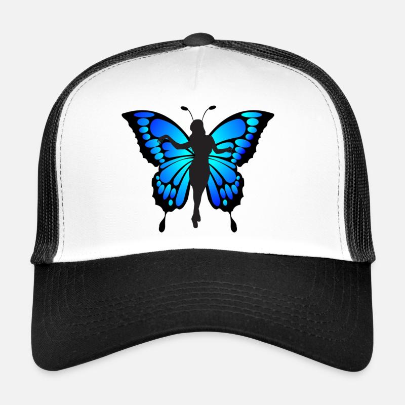 Blue Butterfly Trucker Cap