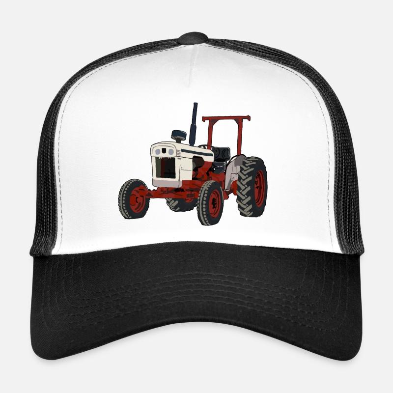 White tractor Trucker Cap