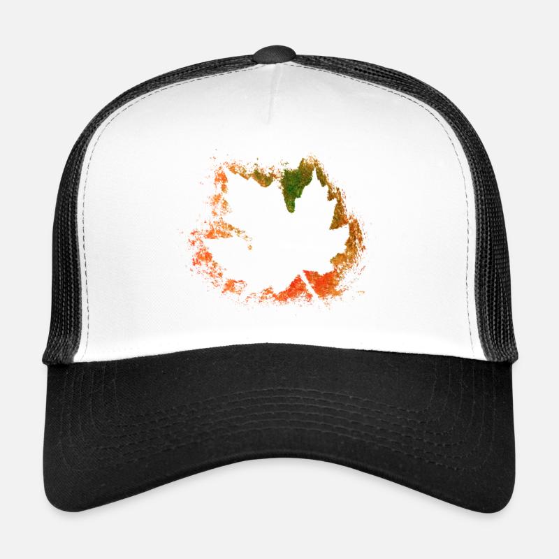 Feuillage d’automne - Casquette trucker  - blanc/noir