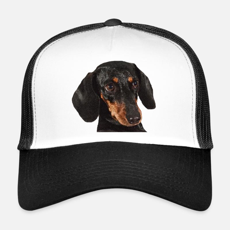 Dachshund - Trucker Cap - white/black