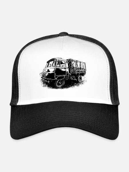 Robur LO 2002 A - Casquette trucker  - blanc/noir - Devant