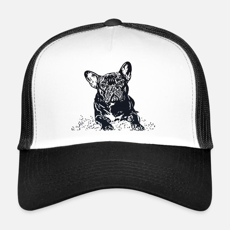 French Bulldog - Trucker Cap - white/black