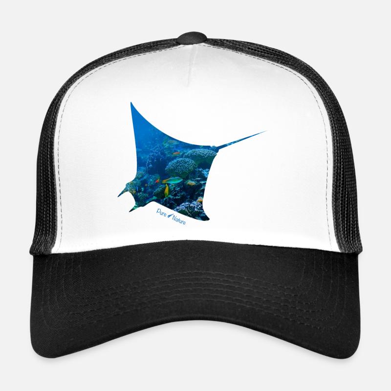 Save the Planet Der Rochen - Trucker Cap - Weiß/Schwarz