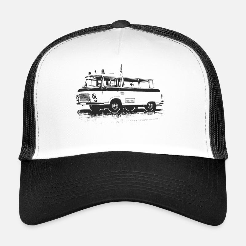 Barkas - B1000 - Krankenwagen - Trucker Cap - Weiß/Schwarz