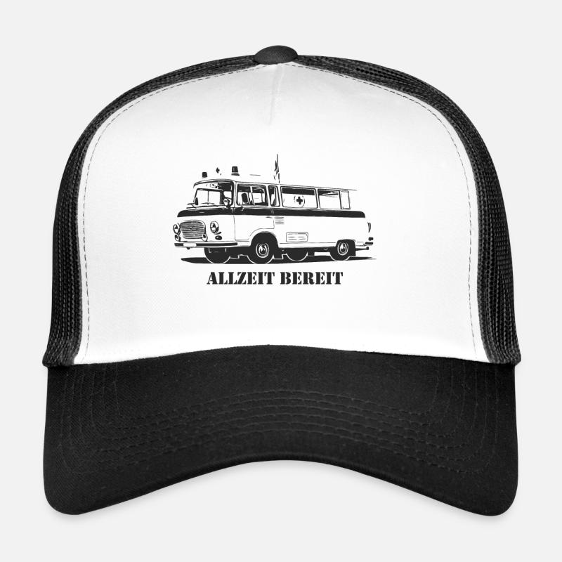Barkas - B1000 - Krankenwagen - Trucker Cap - Weiß/Schwarz