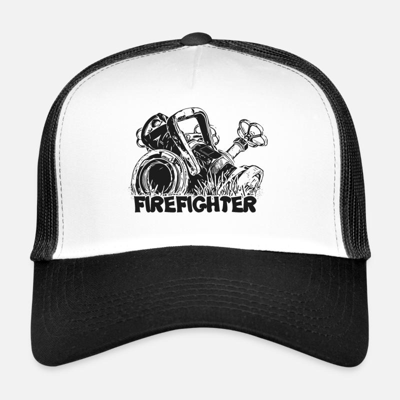 Firefighter - Trucker Cap - Weiß/Schwarz