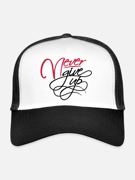N’abandonnez jamais - Casquette trucker  - blanc/noir - Devant