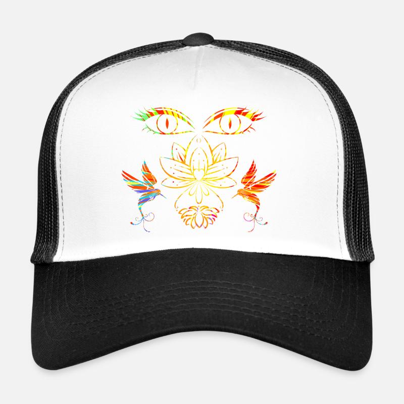 Zen-Gesicht - Trucker Cap - Weiß/Schwarz