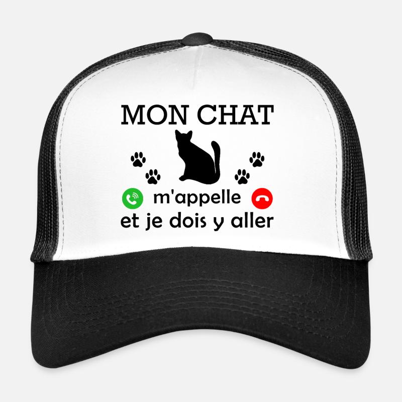 Mon chat m'appelle /citations drôles chat Casquette trucker 