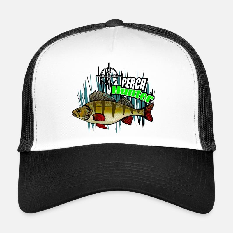 Chasseur de perches - Casquette trucker  - blanc/noir