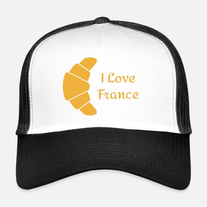 Ich liebe Frankreich - Trucker Cap - Weiß/Schwarz