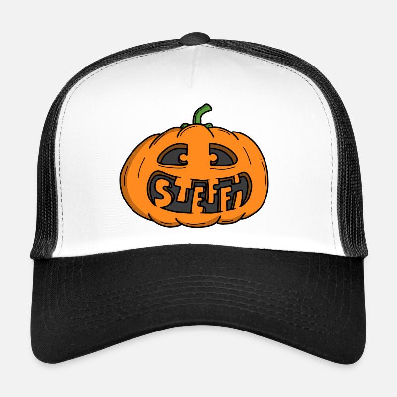 Steffi Halloween Pumpkin Trucker Cap