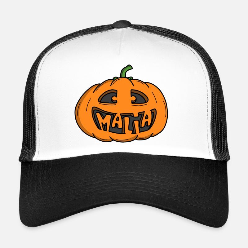 Malia Halloween Pumpkin Trucker Cap