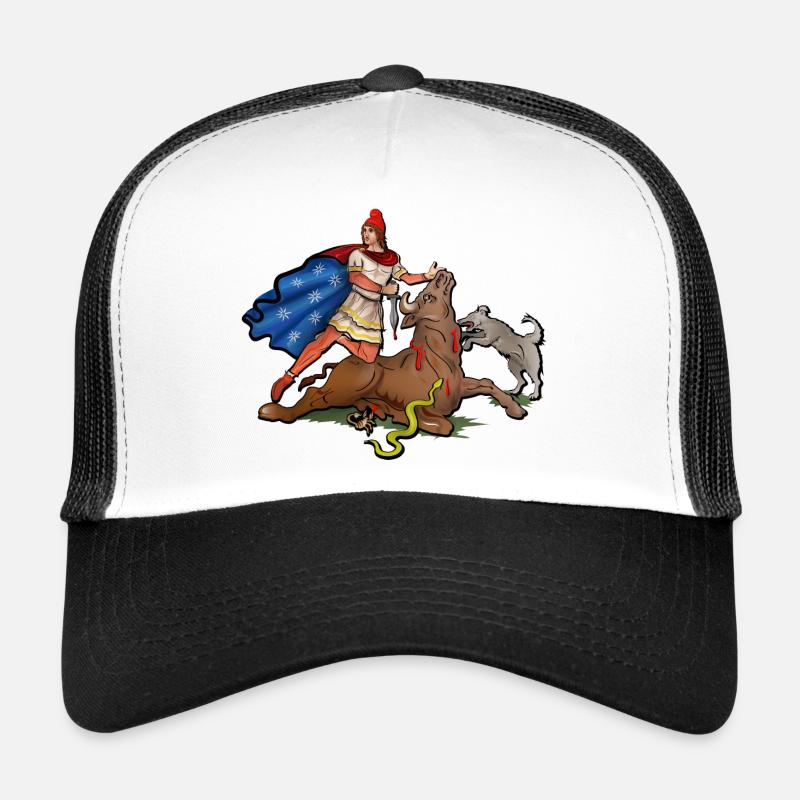 mithras & taurus - Trucker Cap - Weiß/Schwarz