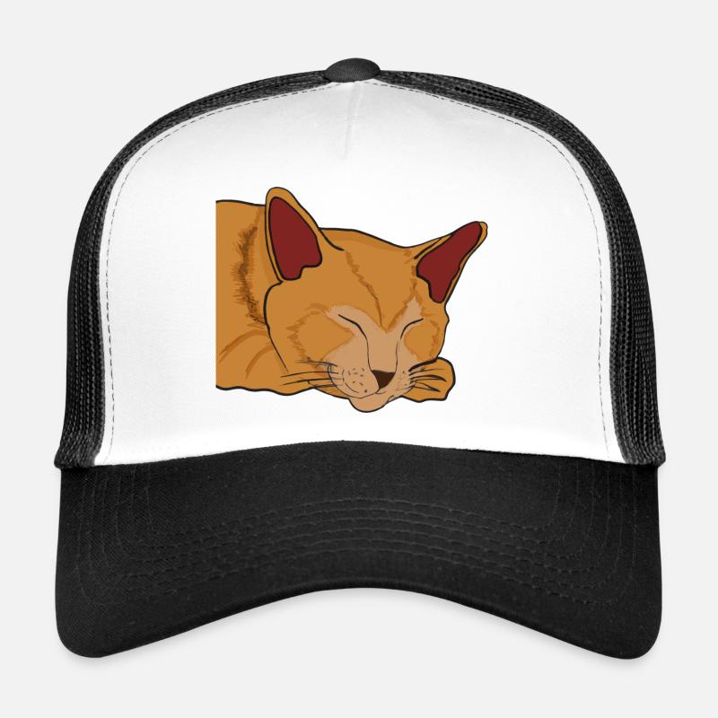 Cadeau d’illustration de chat endormi Casquette trucker 