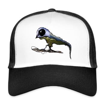 Blaumeise Zombie - Trucker Cap - Weiß/Schwarz - Vorne