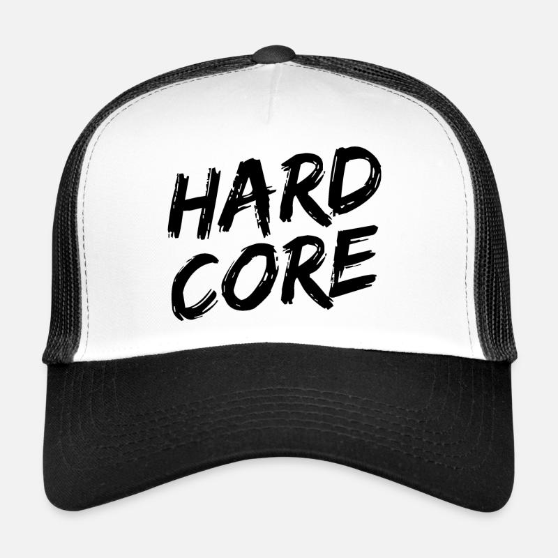"HARDCORE" Schwarze Pinselschrift Trucker Cap