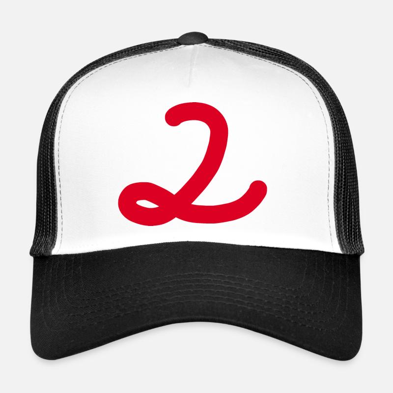 2 Number two number red Trucker Cap