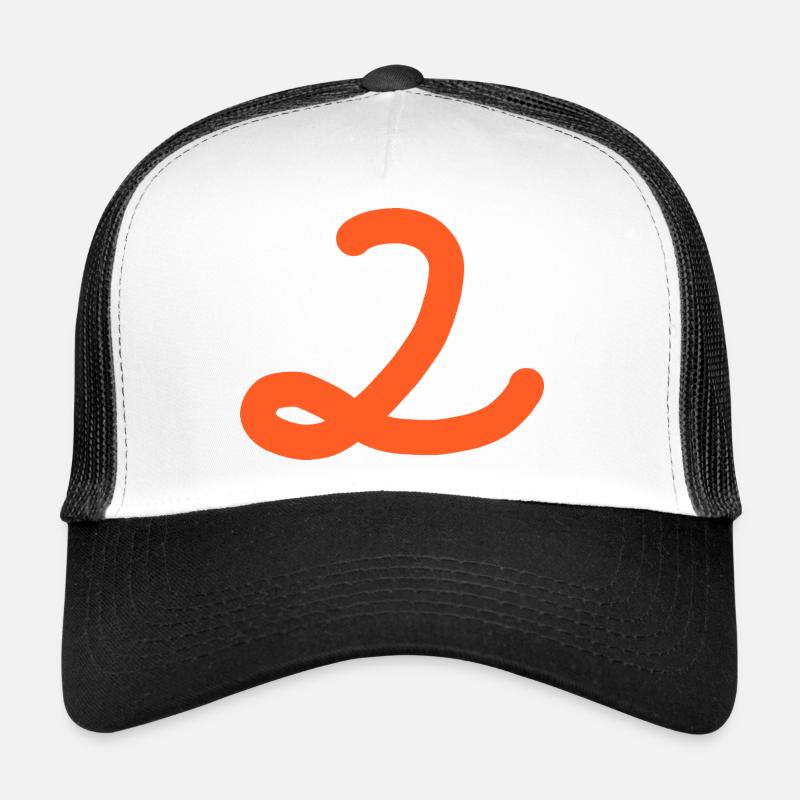 2 Nummer zwei Zahl Trucker Cap