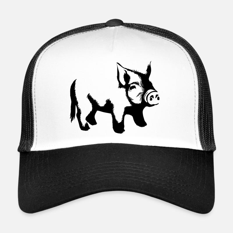 pig sweet pig pig animal vector 05 Trucker Cap