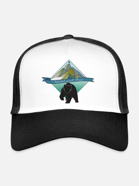 wild free - Trucker Cap - Weiß/Schwarz