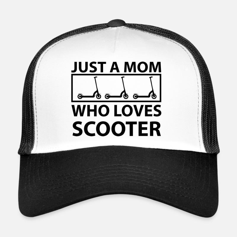 E-Scooter E-Roller Scooter - Casquette trucker  - blanc/noir