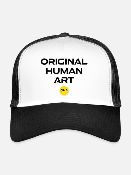 Original Human Art - Trucker Cap - Weiß/Schwarz