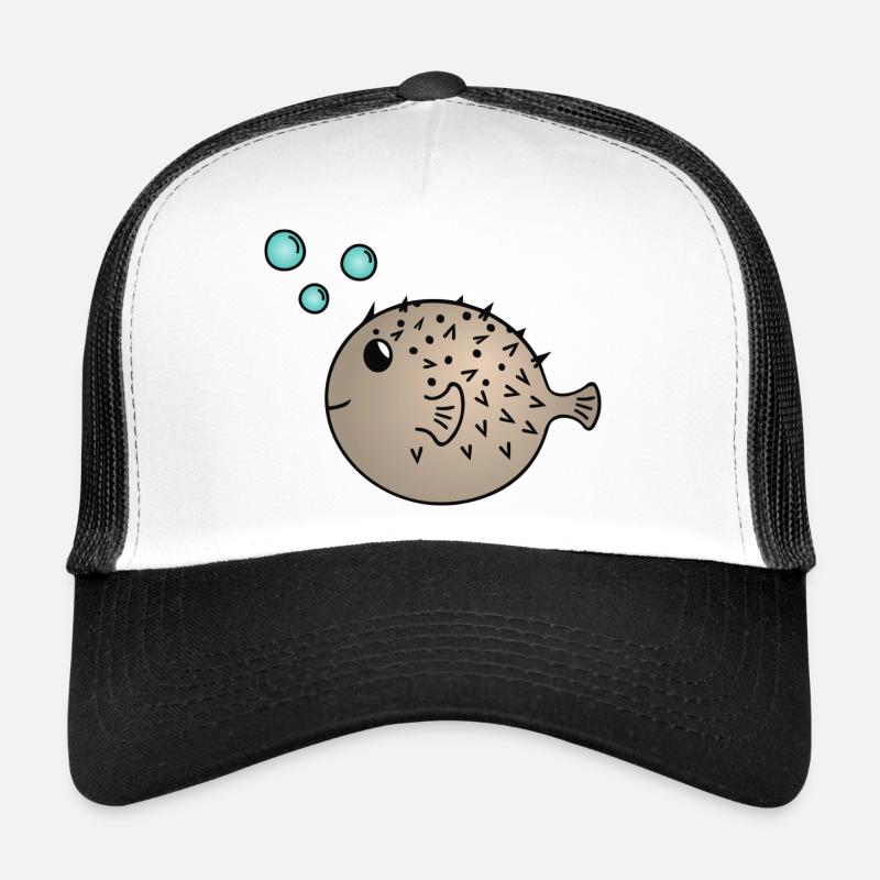 Kugelfisch - Trucker Cap - Weiß/Schwarz