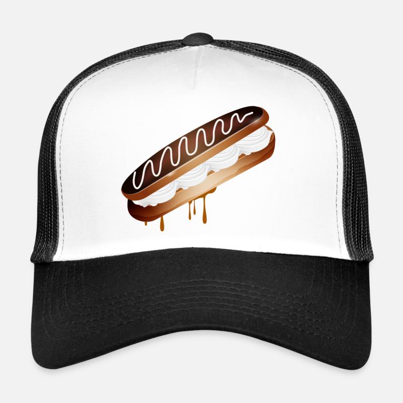 Illustration eines gefüllten Eclairs mit Sahne Trucker Cap