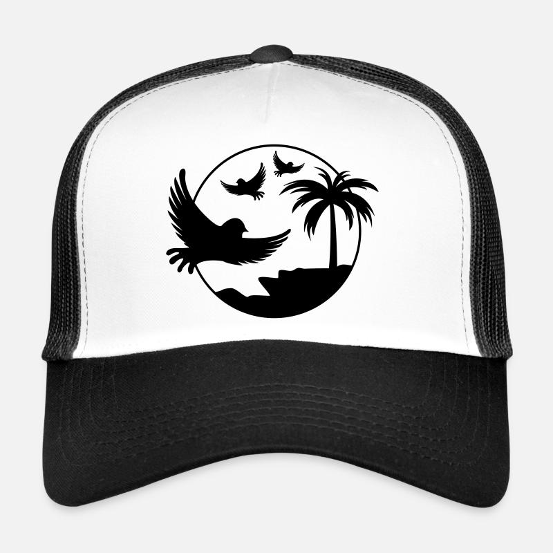 Birds Palmtree Design 1 Trucker Cap
