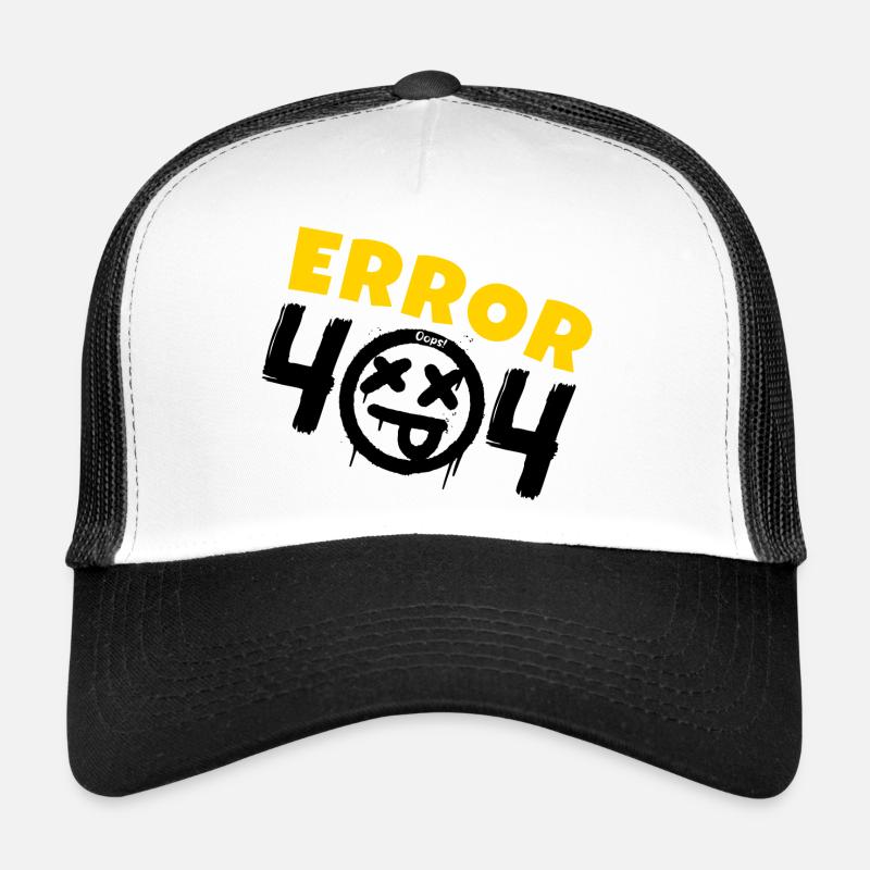 Fehler 404 nicht gefunden - Trucker Cap - Weiß/Schwarz