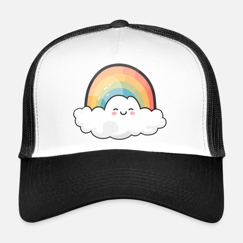 Cloud 'n' Rainbow - Trucker Cap - Weiß/Schwarz
