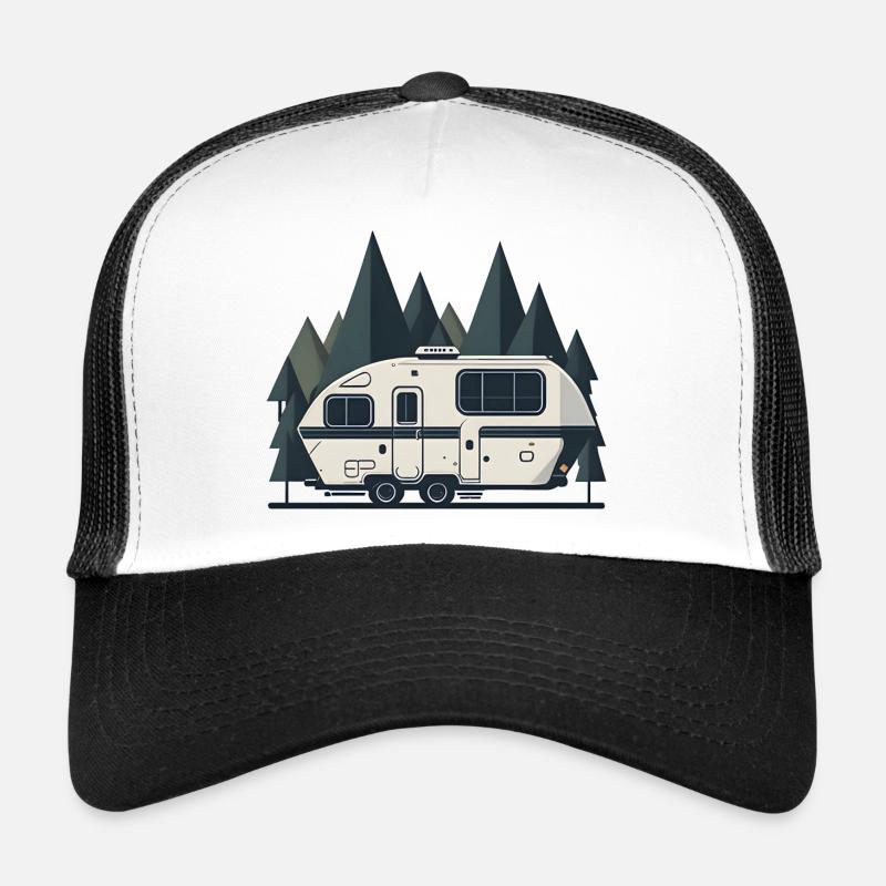 Einfacher Retro-Camper Trucker Cap