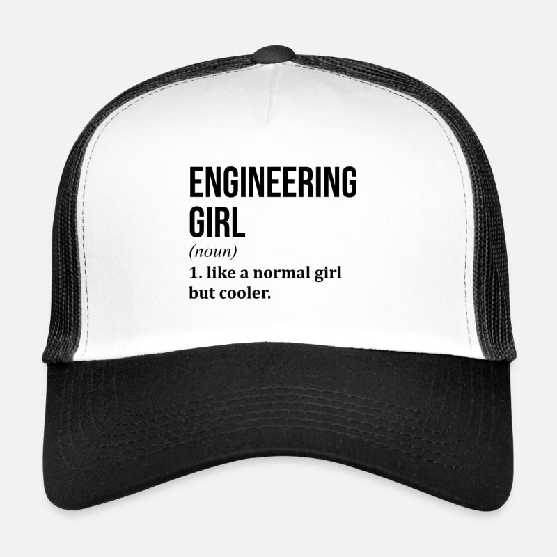 Engineering Girl Funny Saying - Trucker Cap - white/black