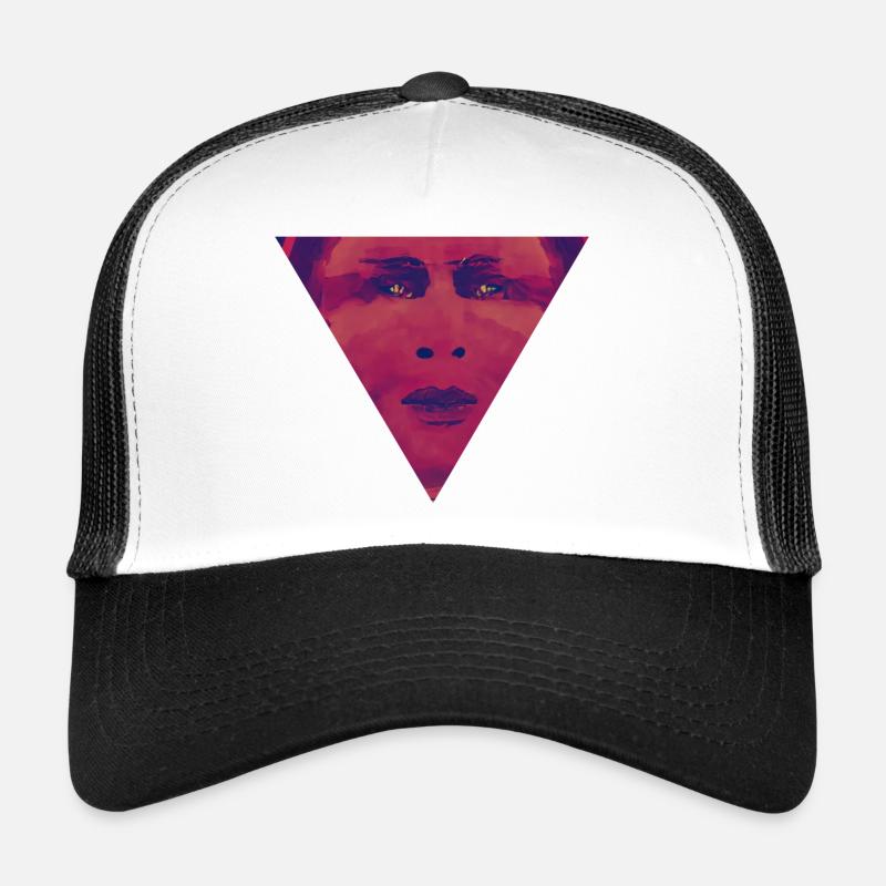 Red Face Illustration Trucker Cap