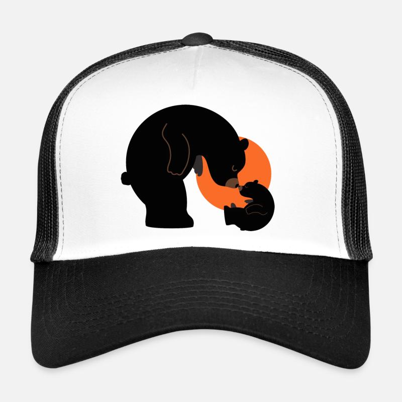 bear mom and sun Trucker Cap