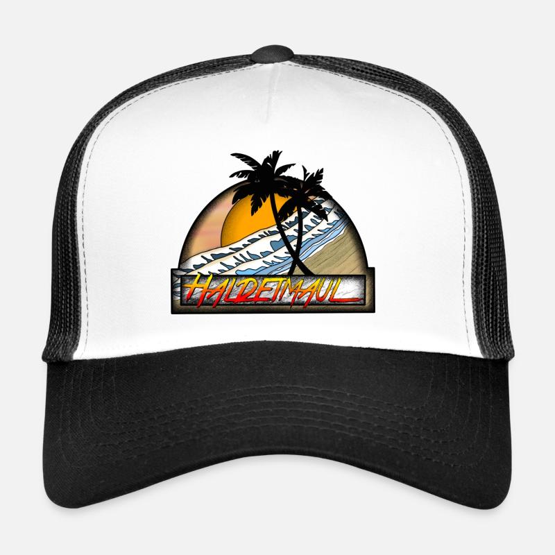 Haldeimaul - Trucker Cap - Weiß/Schwarz