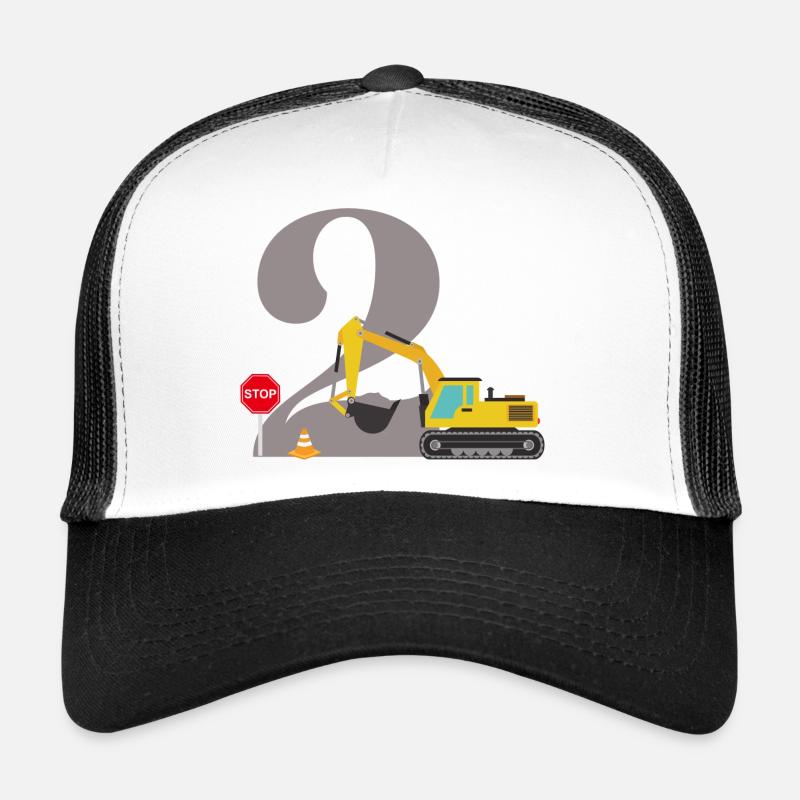 2e anniversaire pelleteuse Casquette trucker 