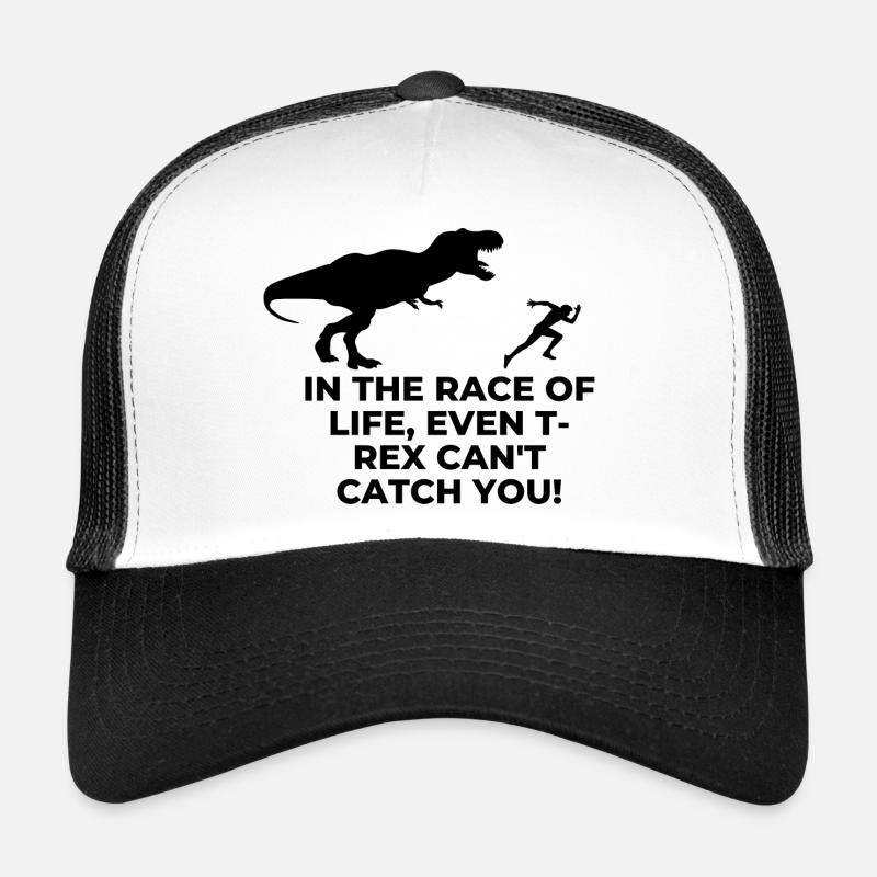 échappes au T-rex - Casquette trucker  - blanc/noir