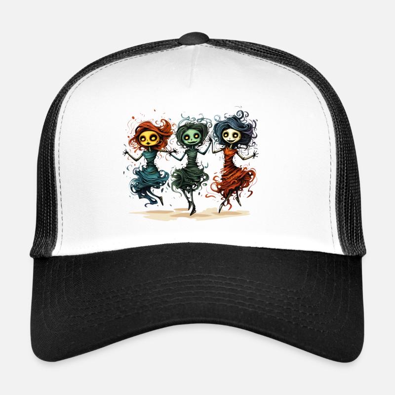 LES GOULES VEULENT JUSTE S’AMUSER - Casquette trucker  - blanc/noir