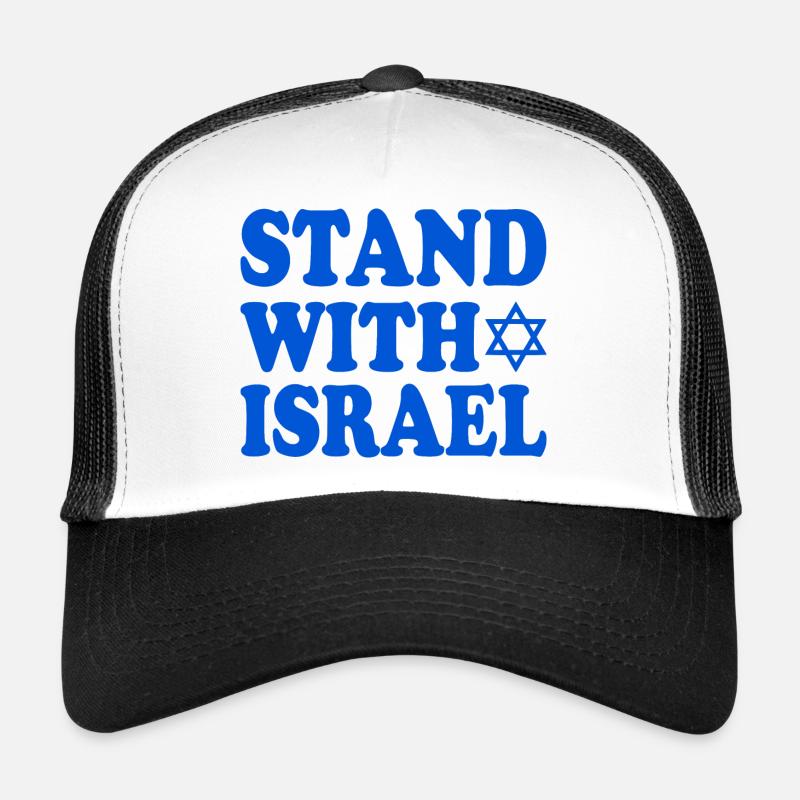 Stand with israel - Trucker Cap - Weiß/Schwarz