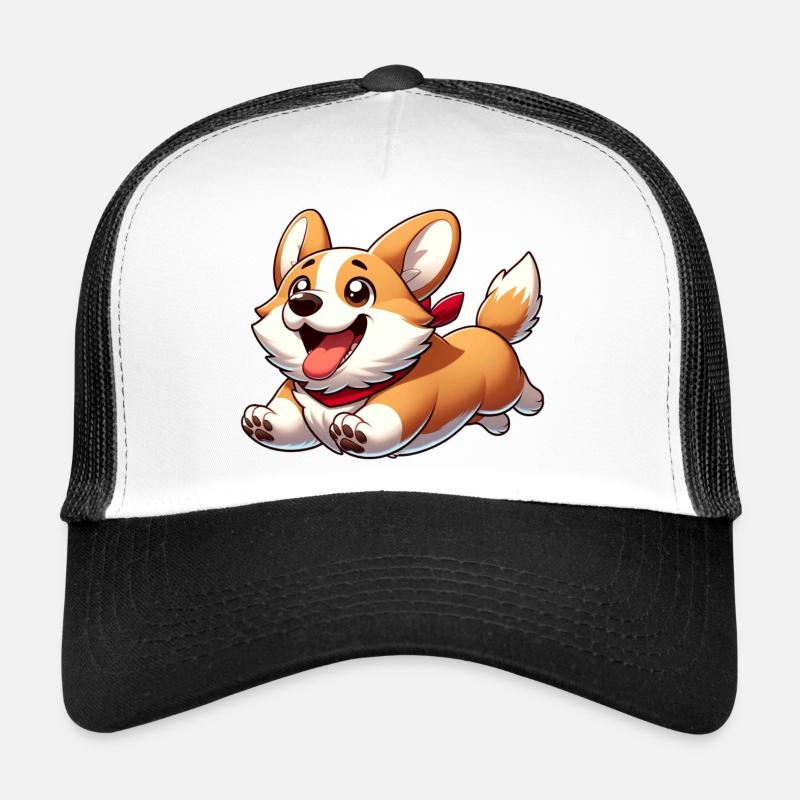 Corgi - Casquette trucker  - blanc/noir