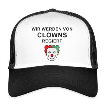 Clown - Trucker Cap - Weiß/Schwarz - Vorne